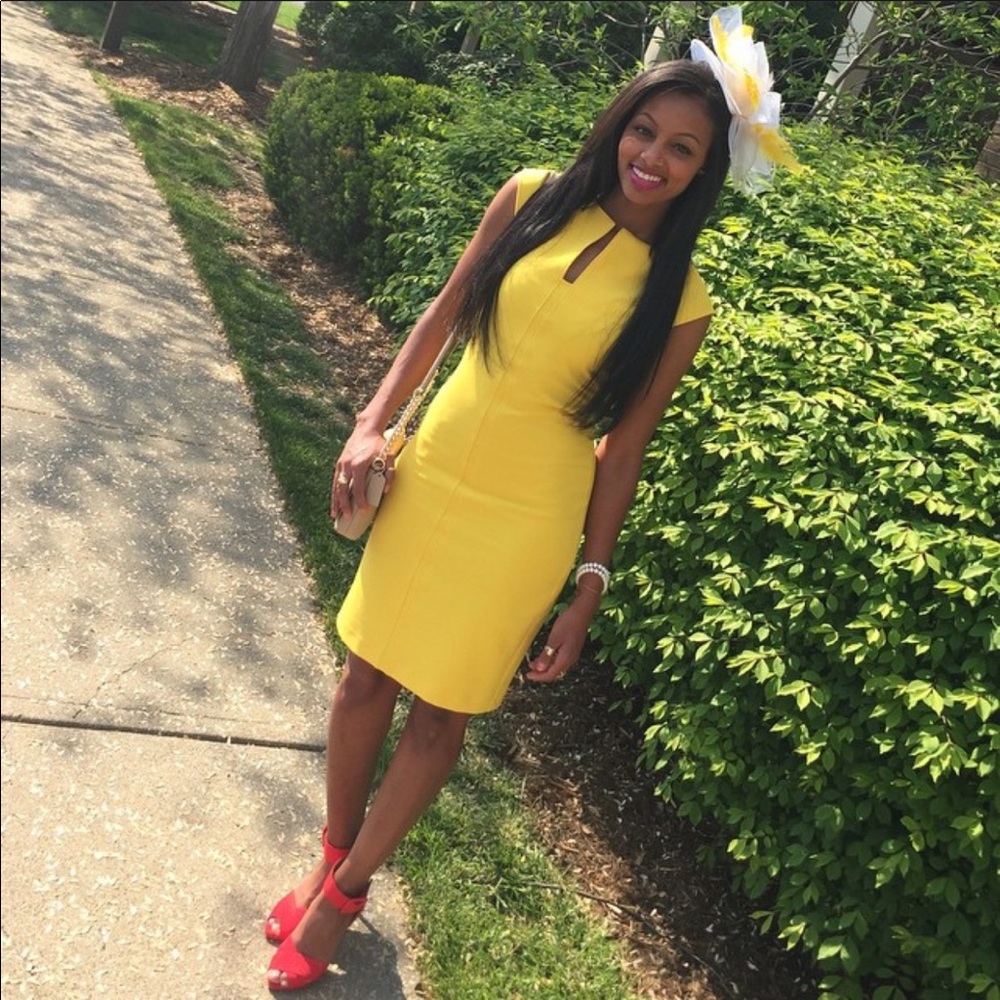 Yellow Zara dress